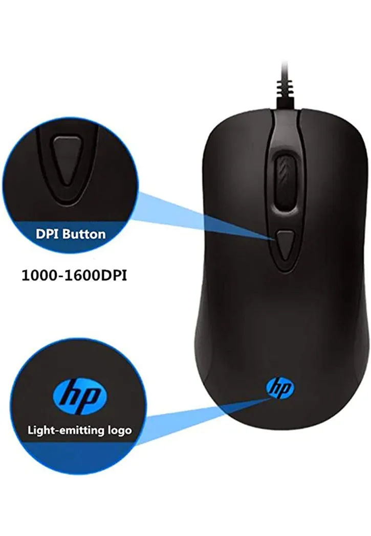 كيبورد لوحة مفاتيح مع ماوس HP GAMING KEYBOARD AND MOUSE KM100