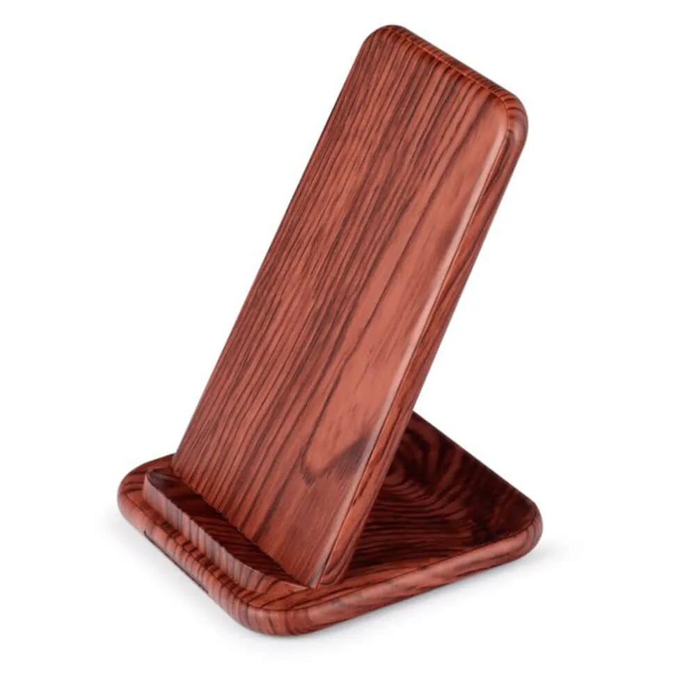 10W Wood Wireless Charger with Phone Stand