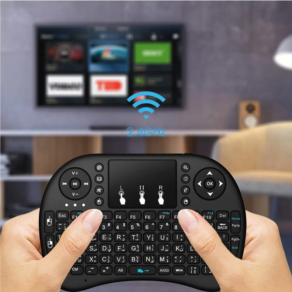 3 Colors Backlit i8 Mini Wireless Keyboard