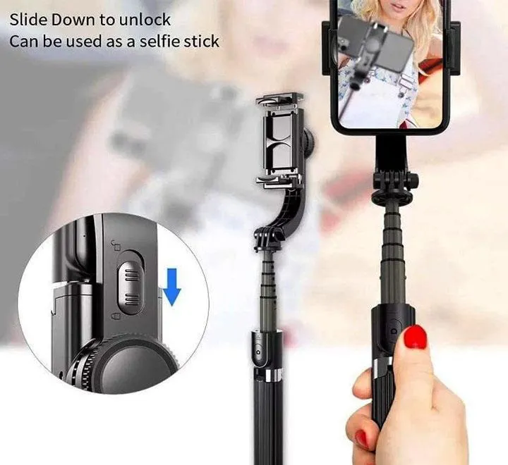 360 Degree Rotating Stabilizer Wireless Selfie Stick