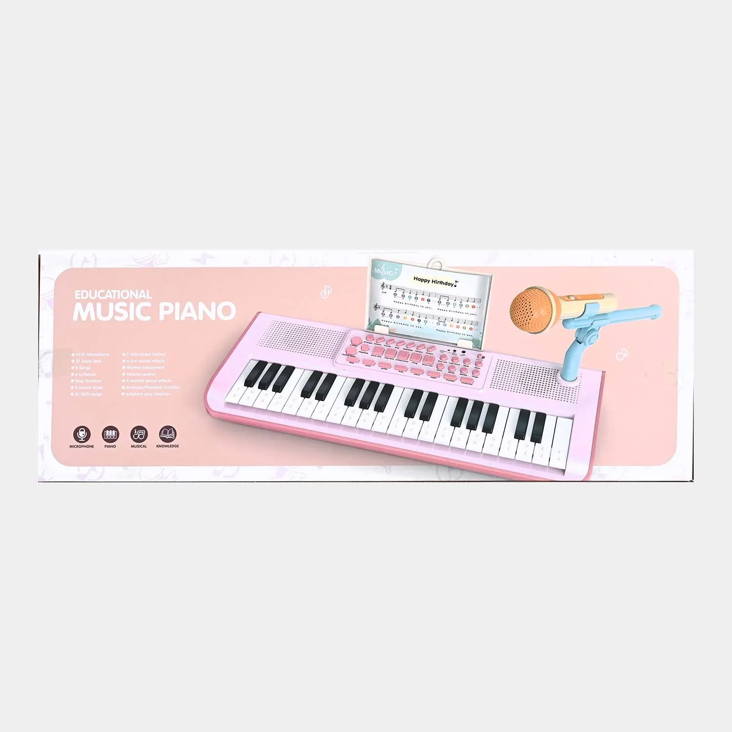 37 Keys Music Piano With Microphone Musical Learning Educational Toy