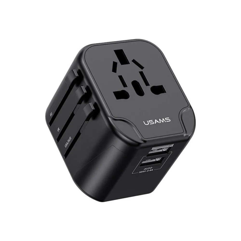 65W Dual Type C USB Universal Travel Charger - Fast Charging Global Travel Socket Converter