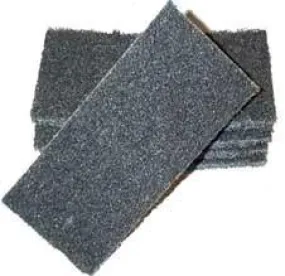 6" x 9" Black Heavy Duty Hand Scrubbing & Stripping Pads - Case of 60