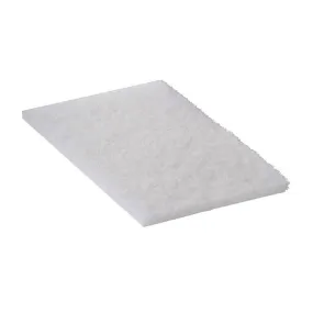 6" x 9" White Light Duty Handheld Scrubbing Pads - Case of 60