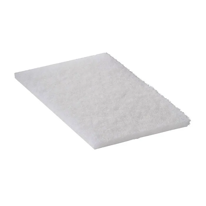 6" x 9" White Light Duty Handheld Scrubbing Pads - Case of 60