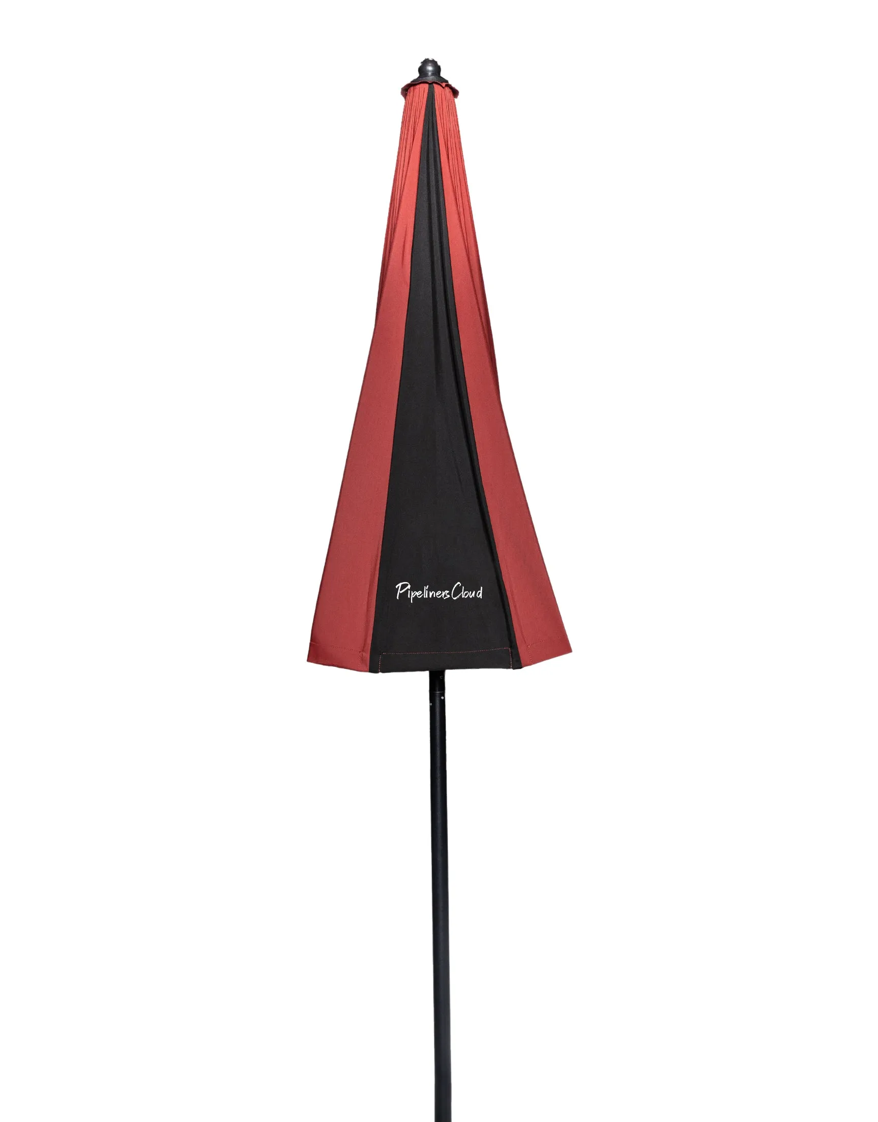 8' Red Pipeliners Cloud Umbrella and Slam Pole Holder