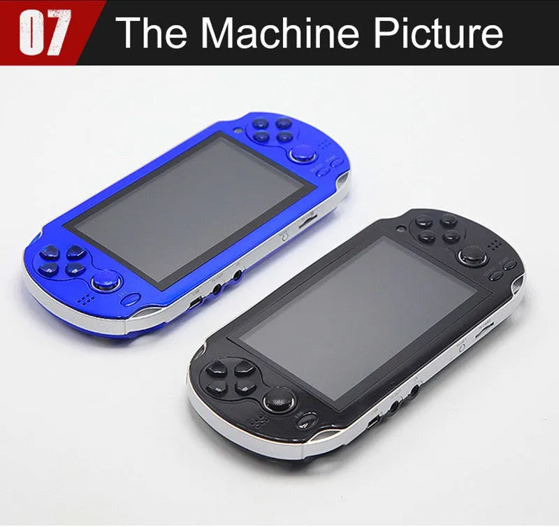 8G Handheld Game Console 4.3 Inch Mp4 Player Video Game Console Retro Games built-in 1200 no-repeat games for gba/gbc/sfc/fc/smd