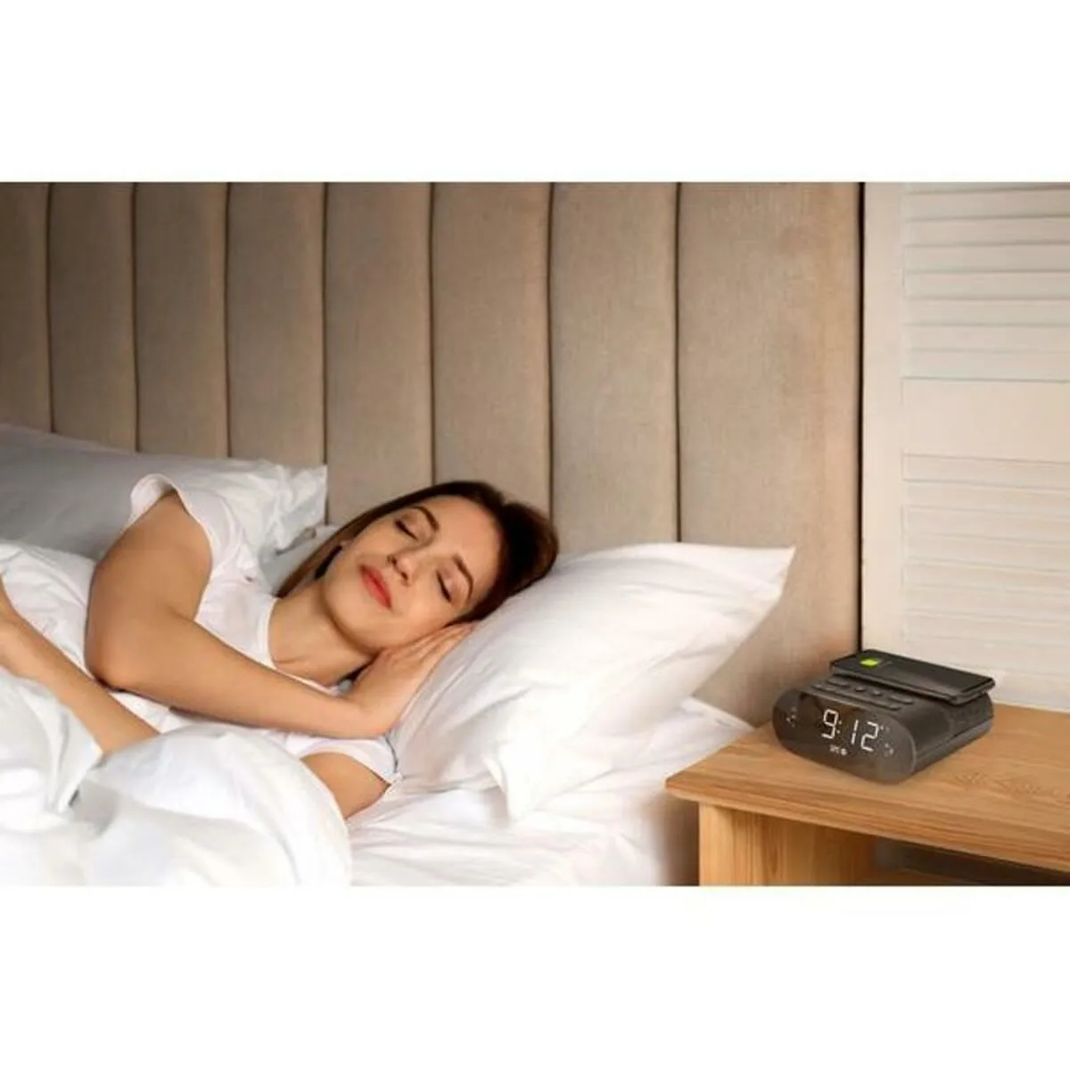 Alarm Clock with Wireless Charger SPC 4587N (1 Unit)