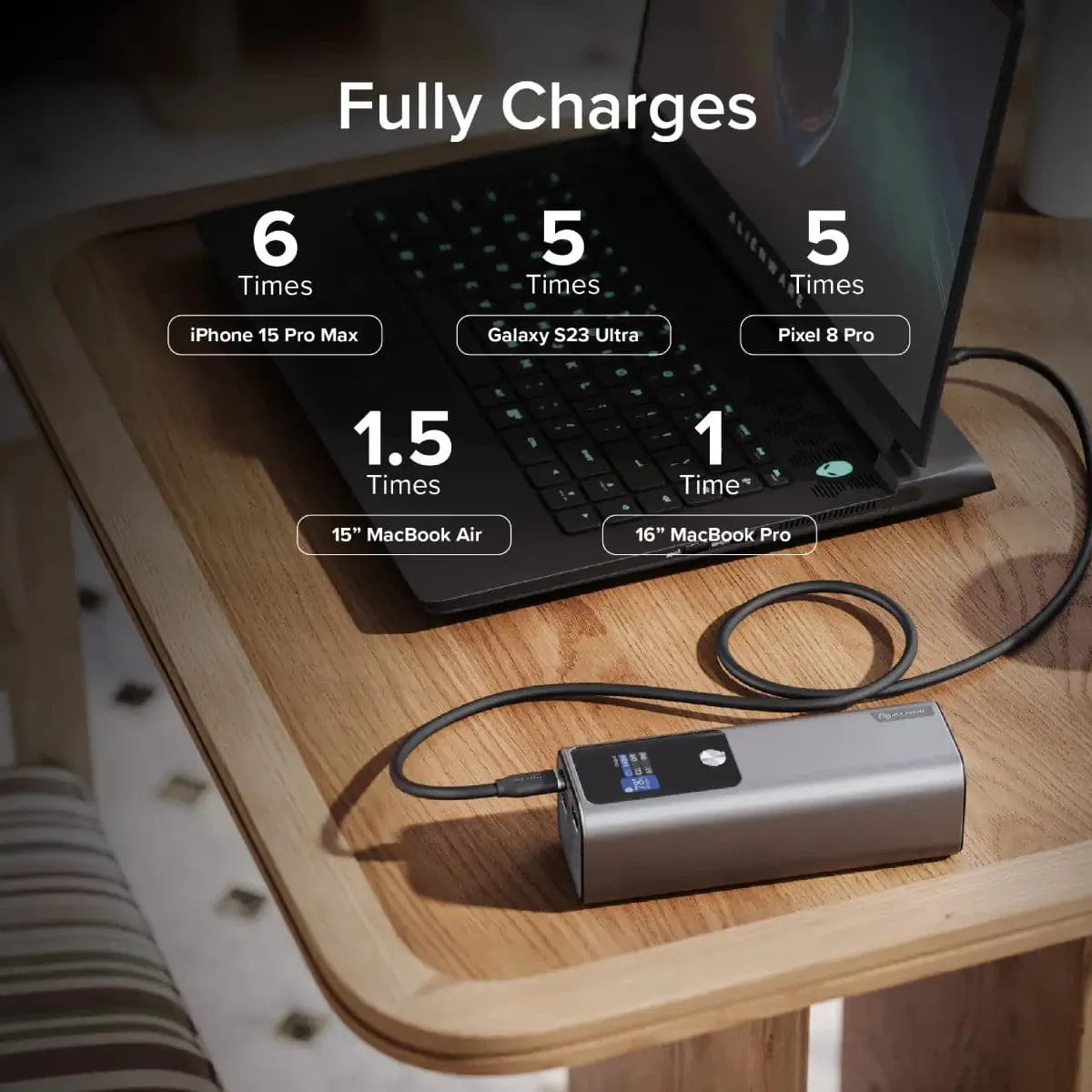 ALOGIC Ark 27,000mAh Power Bank with 140W USB-C Charging