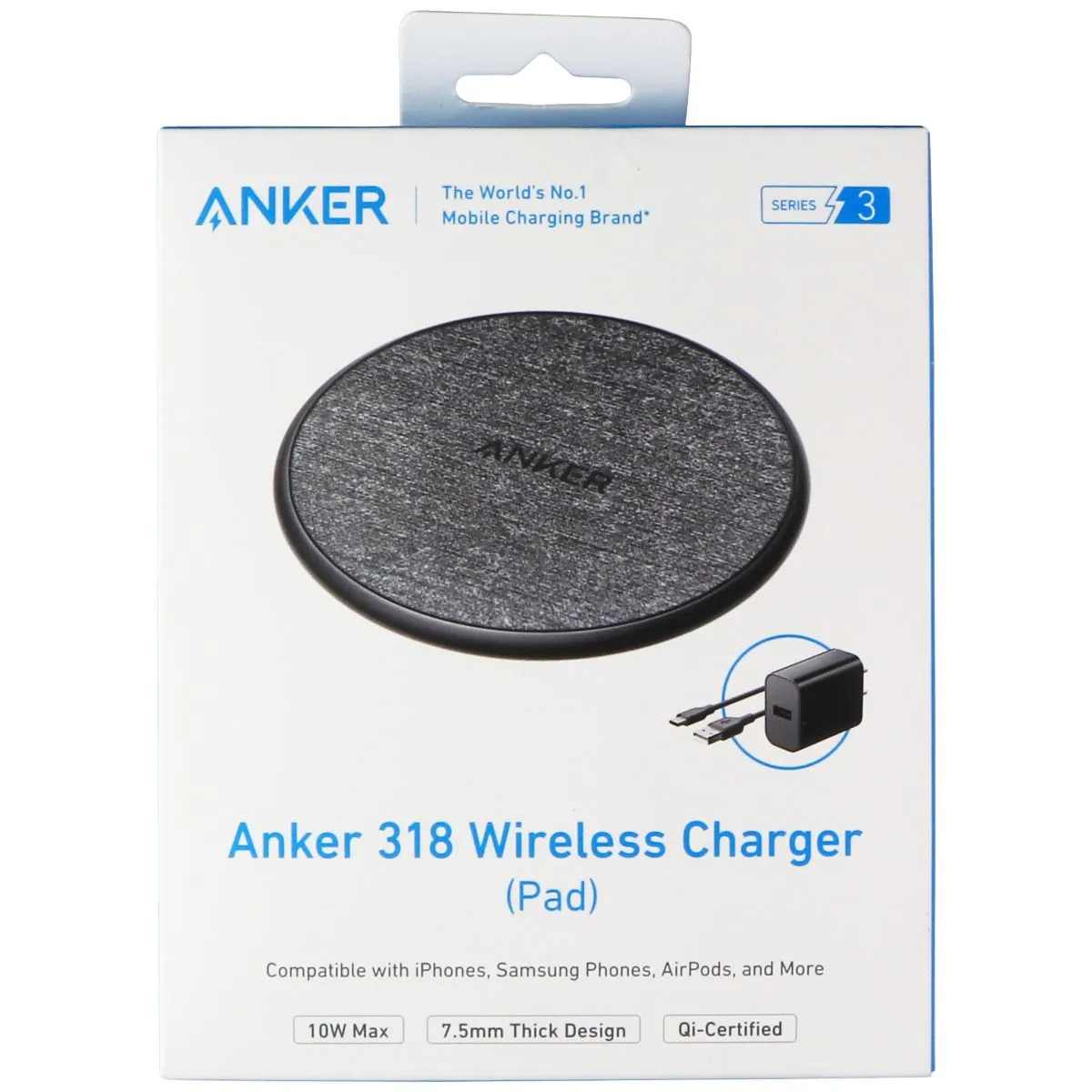 Anker 318 Wireless Charger (Pad) - Black