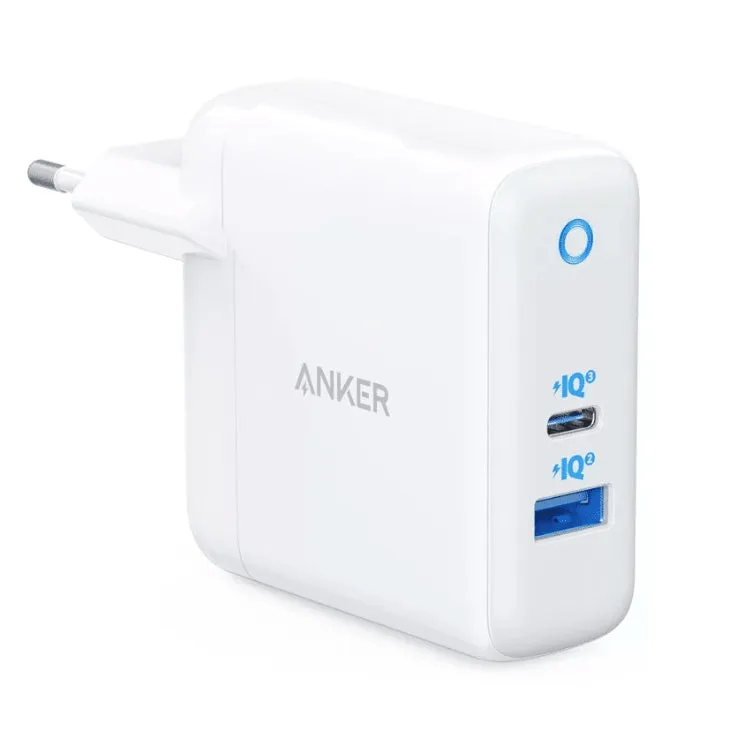 Anker Powerport Pd  2 Dual-Port Charger 1 X 20W Usb-C 1 X 15W Usb-A White