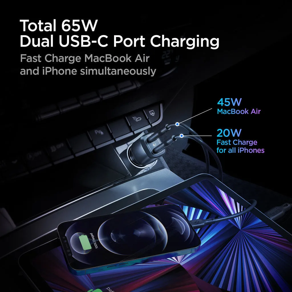 ArcStation™ Dual Port USB C Car Charger (PD 3.0 45W   20W)