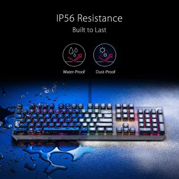 ASUS XA05 Mechanical Gaming Keyboard - ROG Strix Scope RX | Red Optical Mechanical Switches