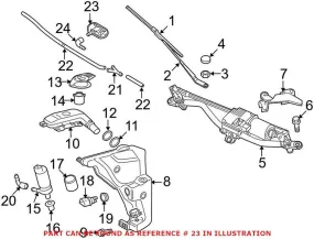 Audi Windshield Washer Nozzle – Front Driver Side 8R0955987B