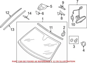 Audi Windshield Weather Strip – Driver Side (Satin Black) 4G0854327B01C