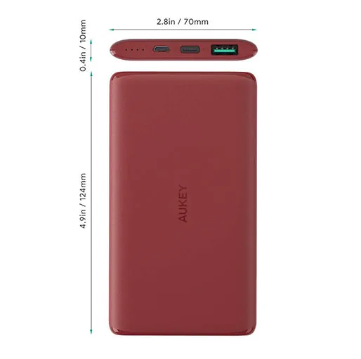 Aukey Slim 5000mAh USB-C Power Bank With AiPower Technology