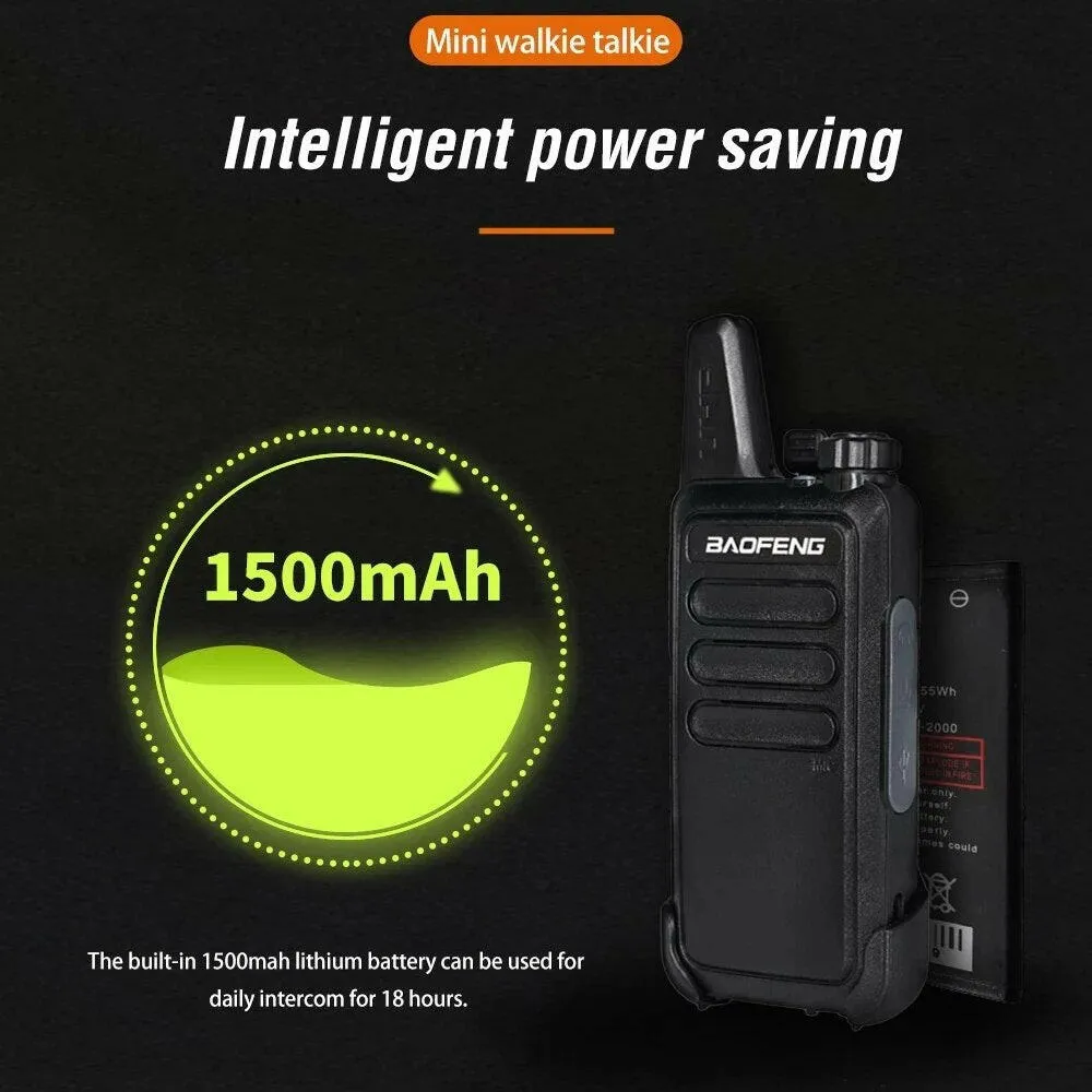 BaoFeng Walkie Talkie BF-1904 12W High Power Professional Penetrating Radio Supports Type C Charge Long Range Powerful Portable