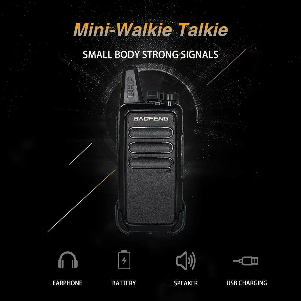 BaoFeng Walkie Talkie BF-1904 12W High Power Professional Penetrating Radio Supports Type C Charge Long Range Powerful Portable