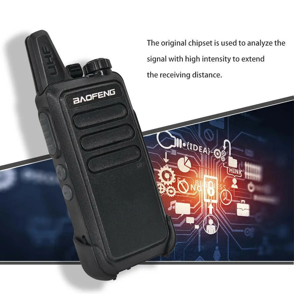 BaoFeng Walkie Talkie BF-1904 12W High Power Professional Penetrating Radio Supports Type C Charge Long Range Powerful Portable