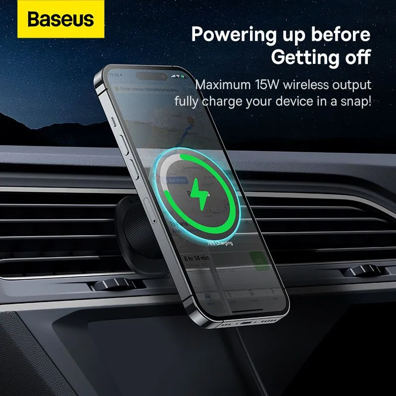 Baseus  magnetic Car Phone Holder with wireless charging CW01-C40141001111-00