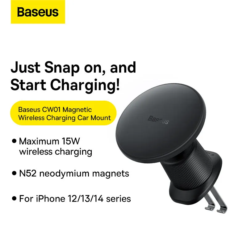 Baseus  magnetic Car Phone Holder with wireless charging CW01-C40141001111-00