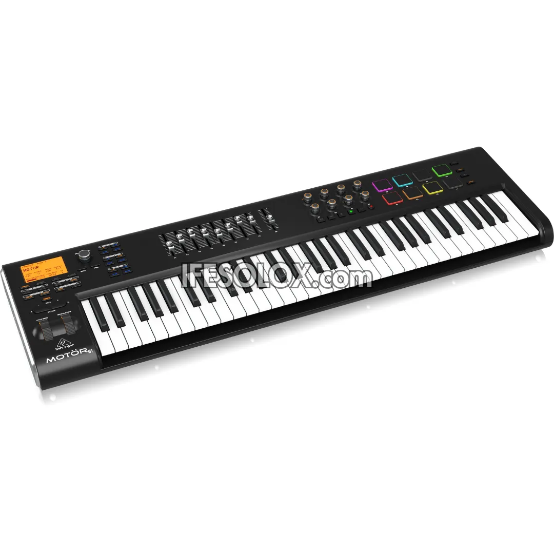 Behringer MOTOR 61 61-Key USB/MIDI Keyboard Controller with Motorized Faders and Touch Sensitive Pads - Brand New