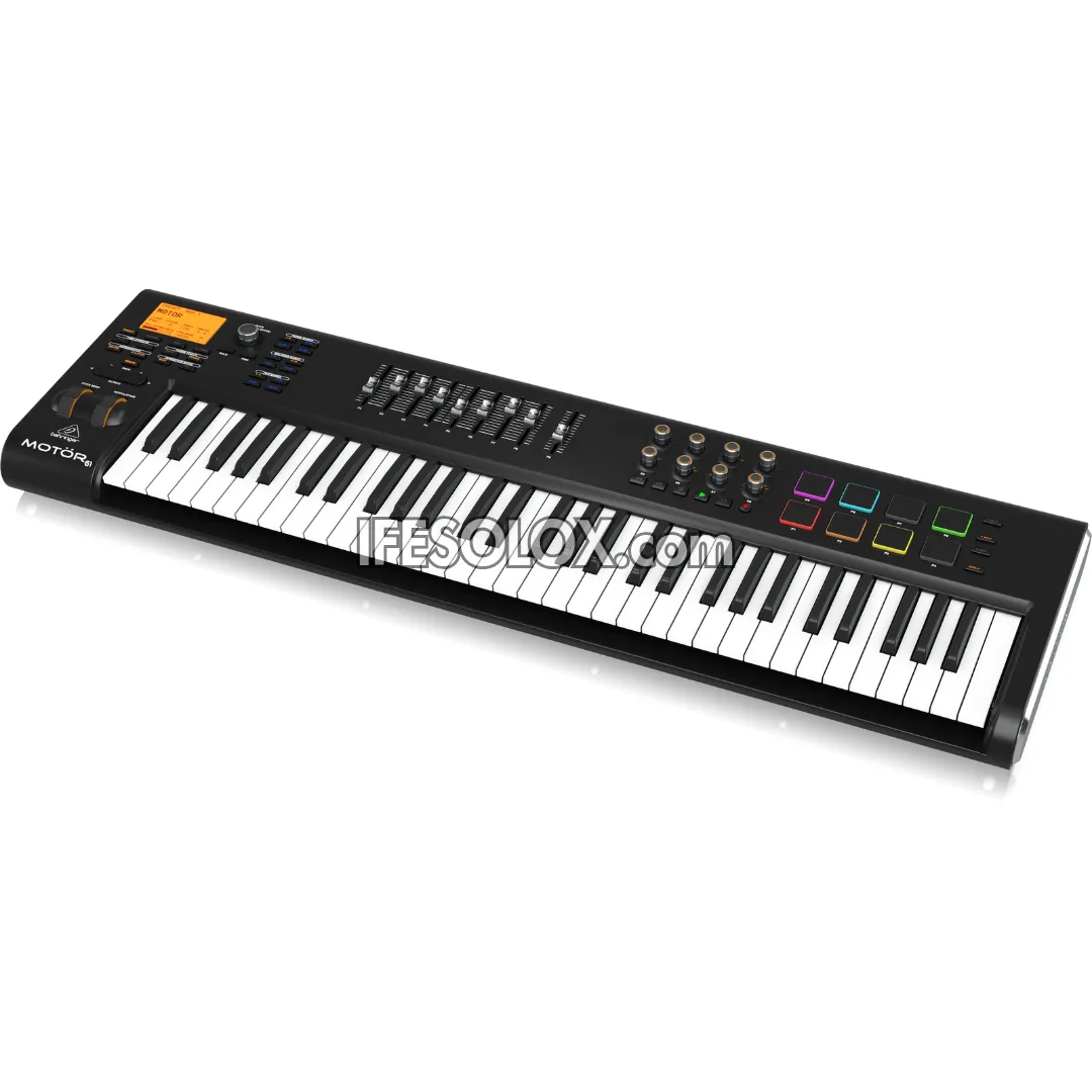 Behringer MOTOR 61 61-Key USB/MIDI Keyboard Controller with Motorized Faders and Touch Sensitive Pads - Brand New