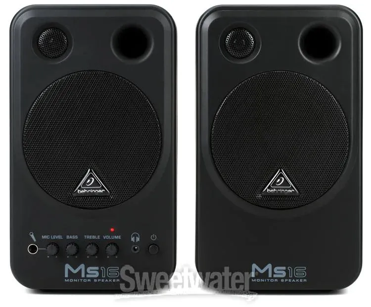 Behringer MS16 Powered Monitor Speaker - Pair