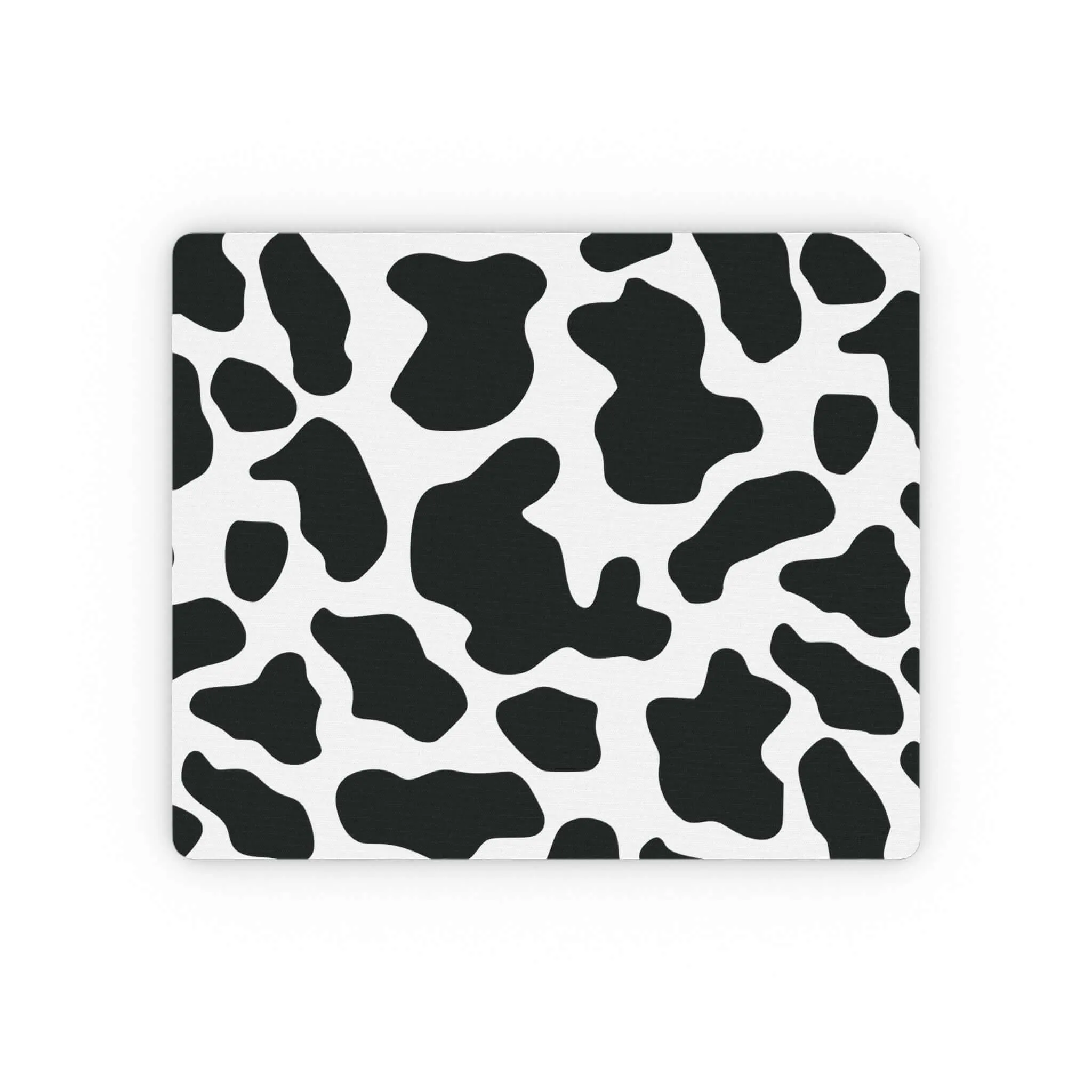 Black Cow Print Mouse Pad Rectangular