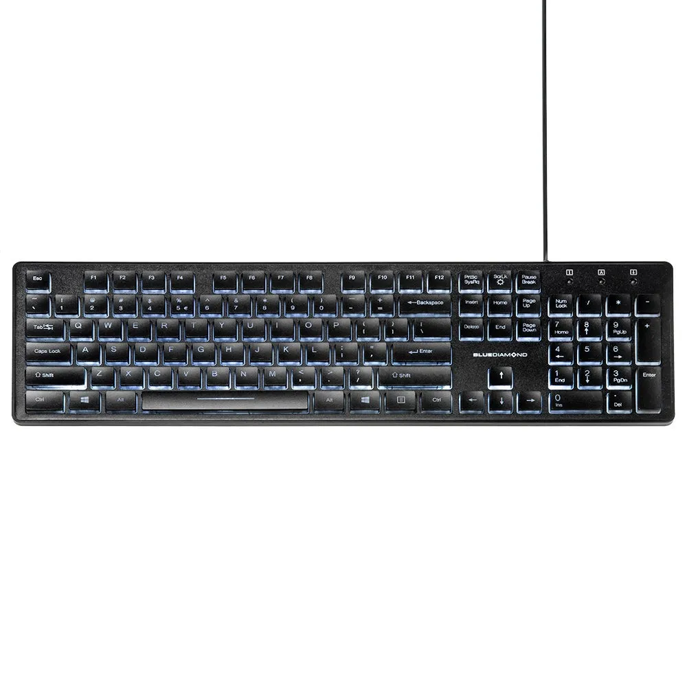 BlueDiamond - Connect Backlit Keyboard - French by Level Up Desks