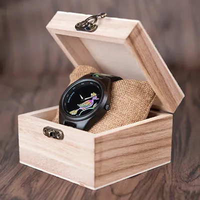 BOBO BIRD WP06 Fashion Colorful Print Wood Watch for Men Women Newest Imitate Embroidery Brand Design Quartz Watches as Gift