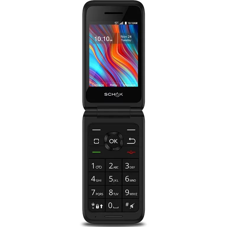 Boost Mobile Q1W Schok Flip 8 GB Prepaid Phone, Black