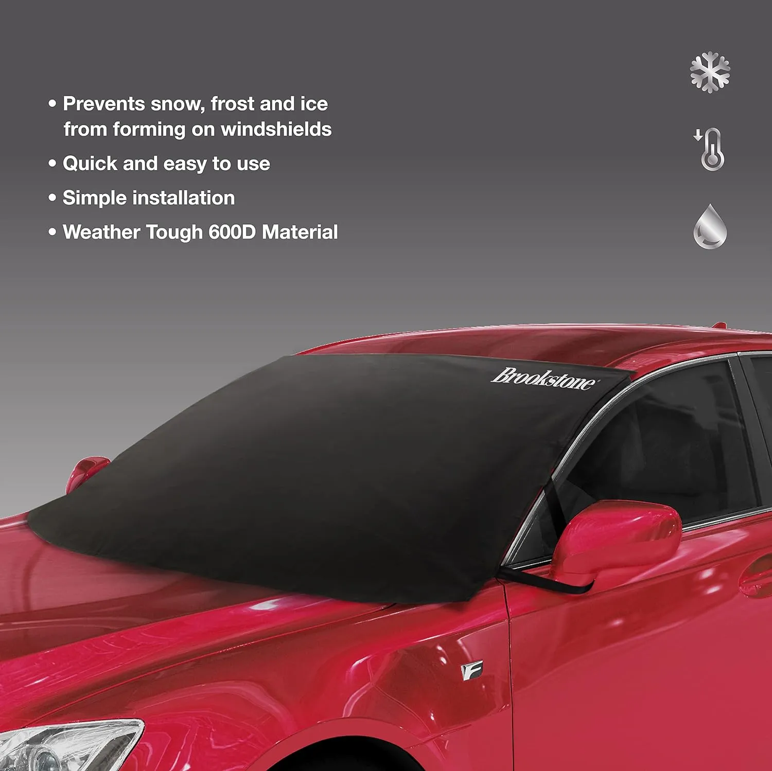 Brookstone Car Windsheild Cover, Winter / Snow Guard