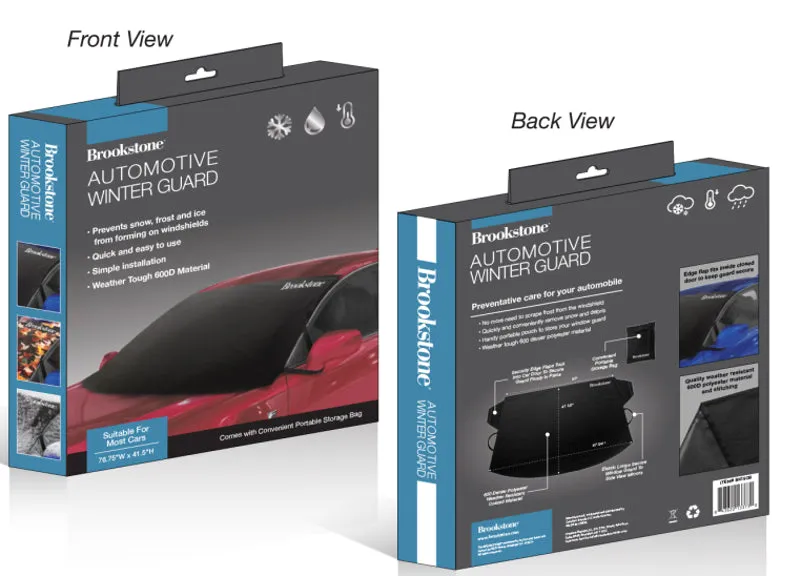 Brookstone Car Windsheild Cover, Winter / Snow Guard