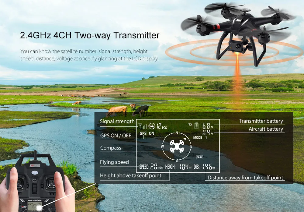 Brushless RC Quadcopter RTF WiFi FPV 8MP Camera 1080P Full HD/Follow Me Mode/Point of Interest camera drone