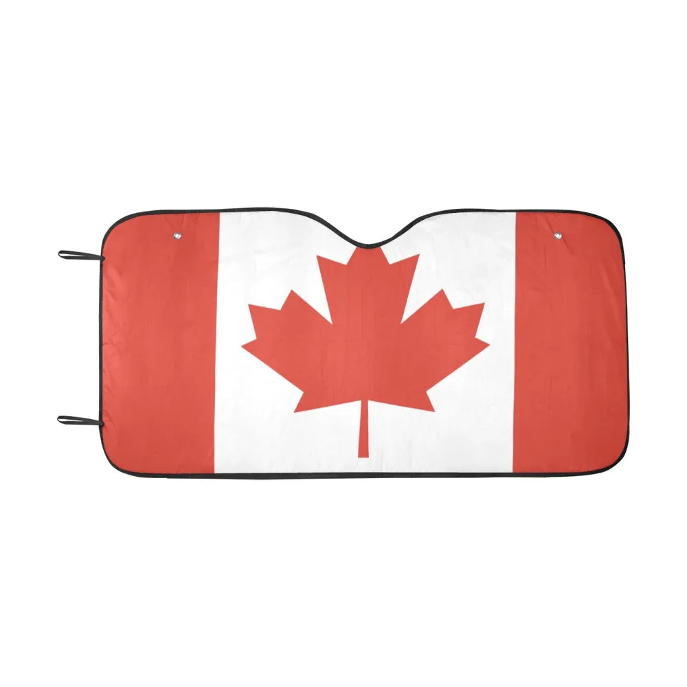 Canada Flag Auto Sun Shade, Windshield Car Accessories Patriot Protector Window Visor Screen Sunshade SUV Truck Decor 55" x 29.53"