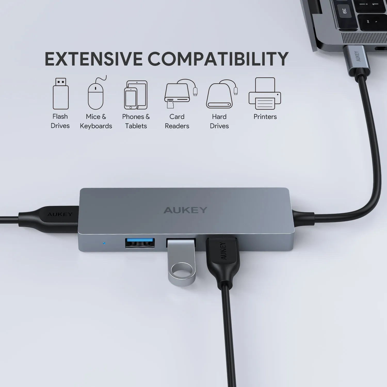 CB-C62 USB C to 4 Port USB 3.1 Aluminium Hub