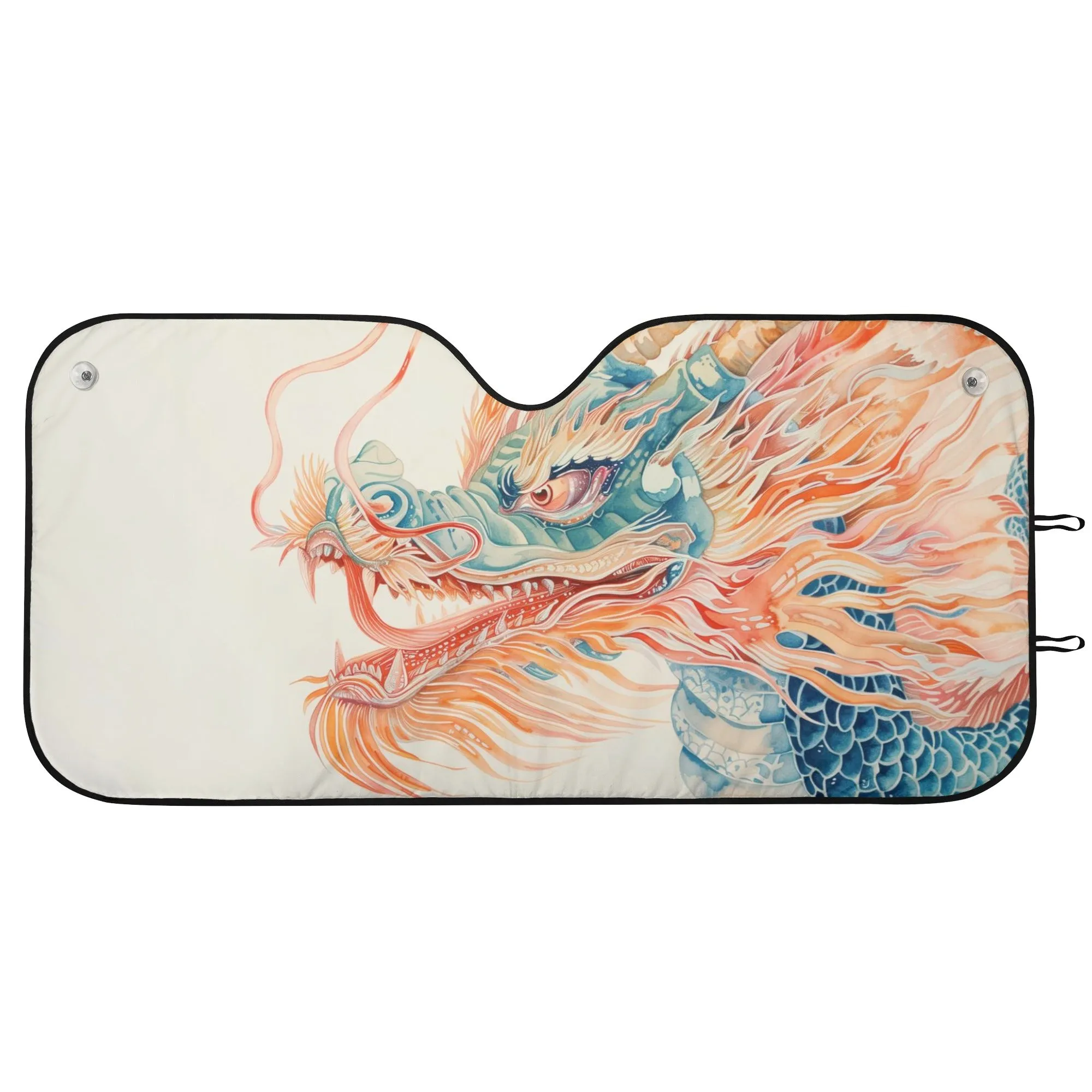 Chinese Dragon Car Sun Shade, Front Windshield Coverings Blocker Auto Protector Window Visor Screen Cover Shield Men Women SUV Truck