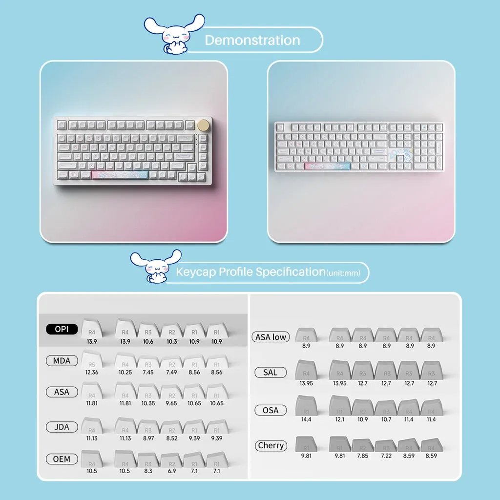 Cinnamoroll 20th Anniversary OPI Keycap Set(127-Key)