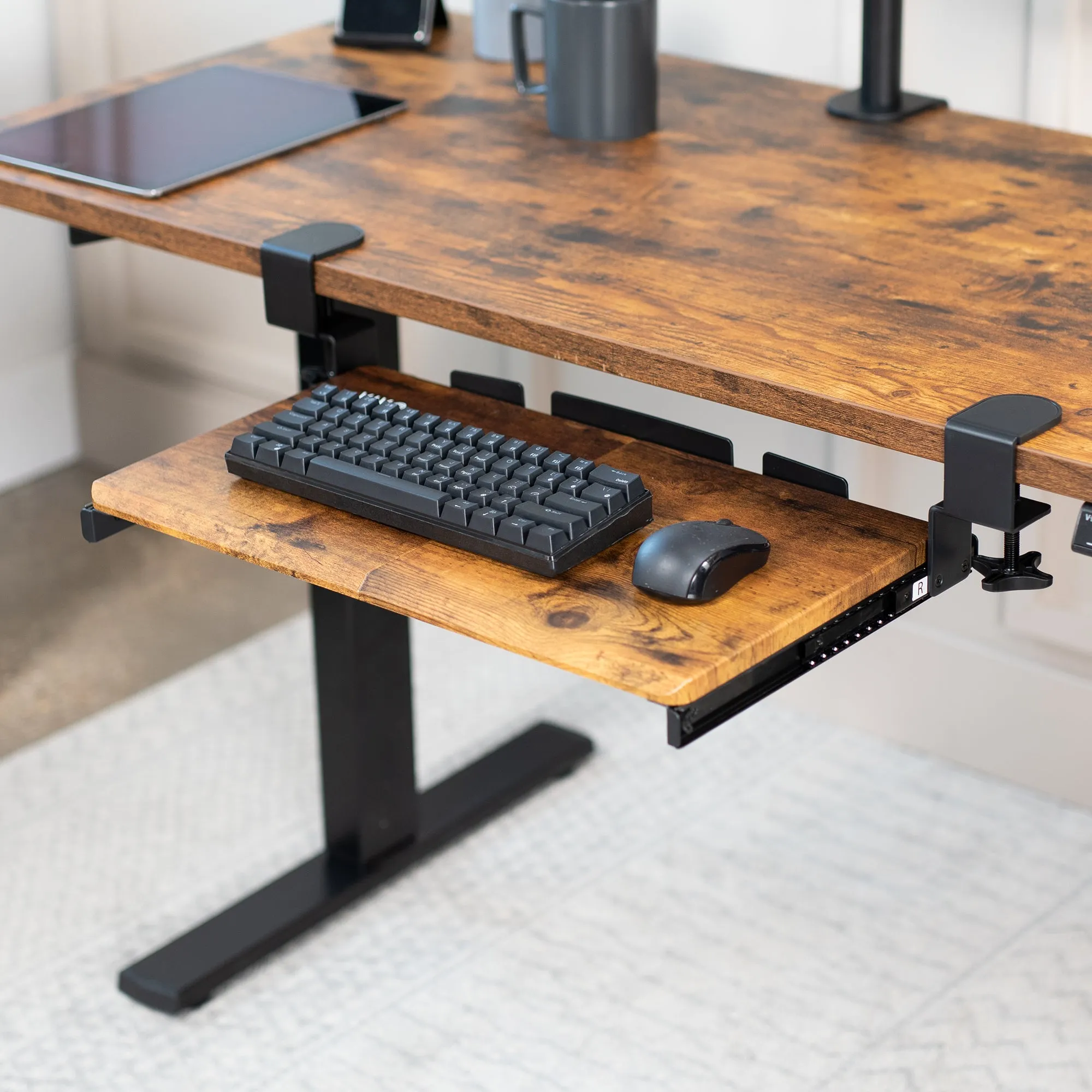 Clamp-on Compact Keyboard Tray