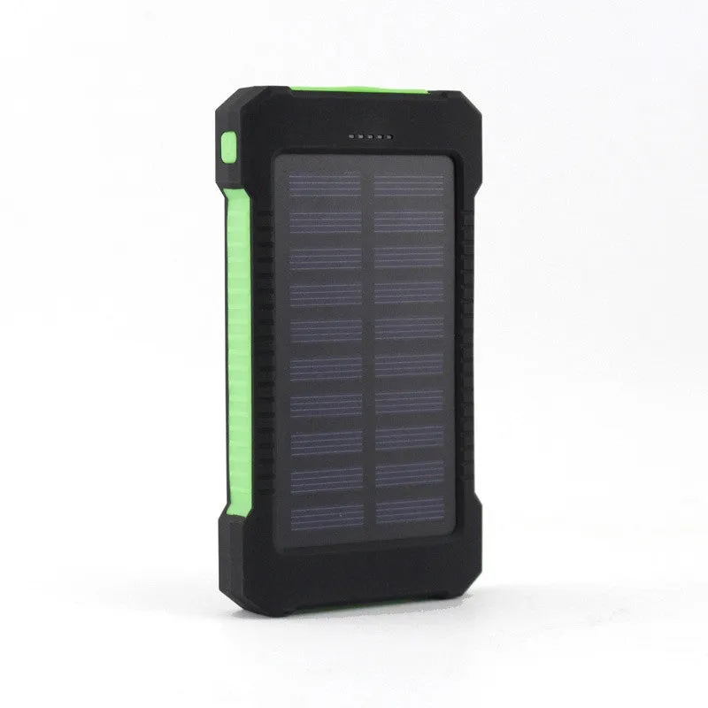 DCAE Real 10000mAh Power Bank Waterproof Shock drop resistance Dual USB Travel Solar Charger PowerBank For Android smart phone