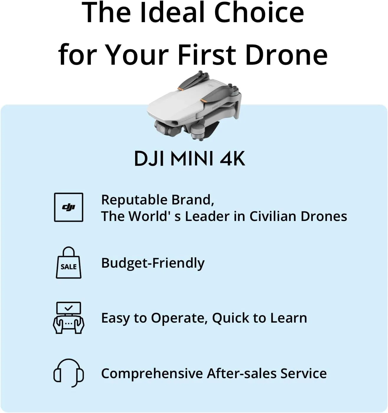 DJI Mini 4K Fly More Combo, Drone with 4K UHD Camera for Adults, Under 249 g, 3-Axis Gimbal Stabilization, 10km Video Transmission, Auto Return, 3 Batteries for 93-Min Max Flight Time, QuickShots