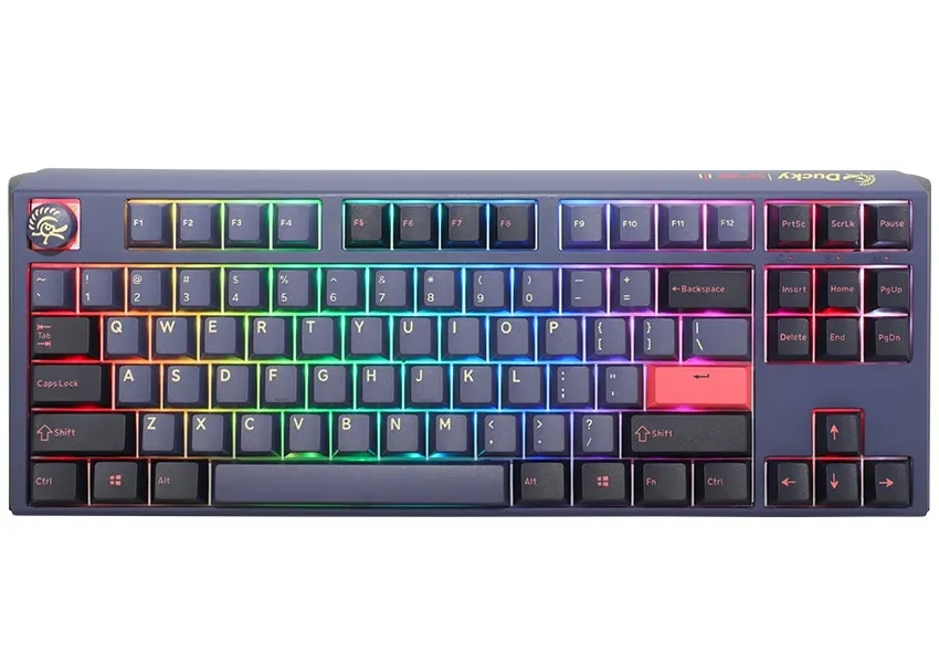 Ducky One 3 Cosmic Blue Tkl Gaming Keyboard, Rgb Led - Mx-Speed-Silver