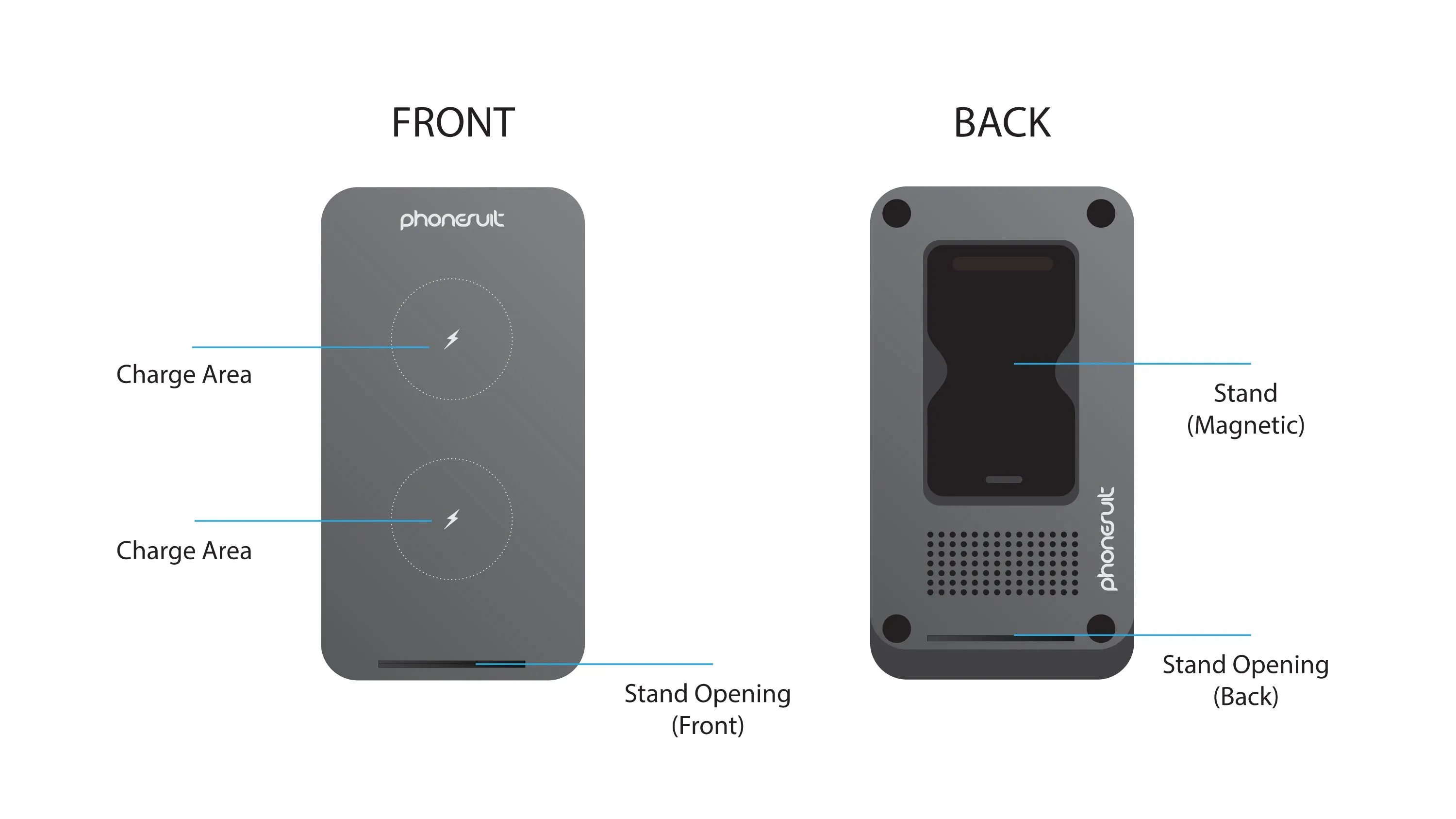 Energy Core Wireless Charger Adjustable Stand & Pad