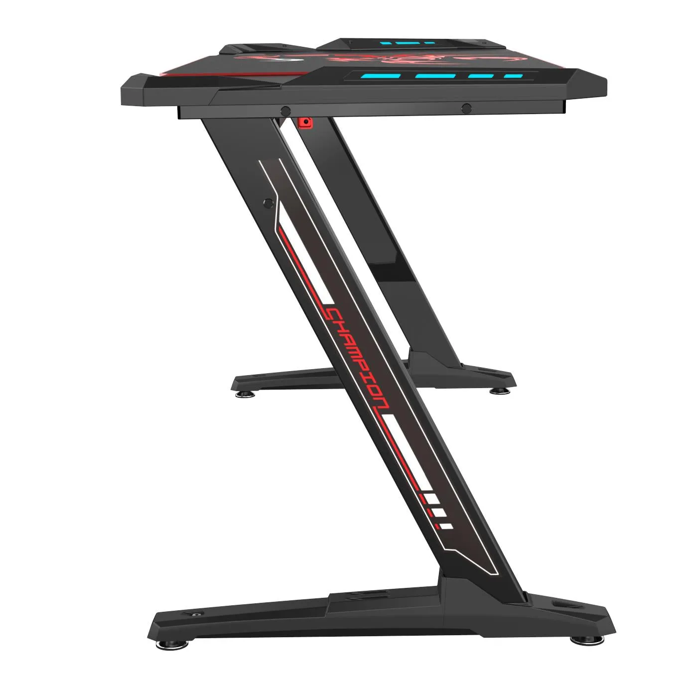 Eureka Ergonomic Z60 Gaming Desk with RGB Lights (Black)