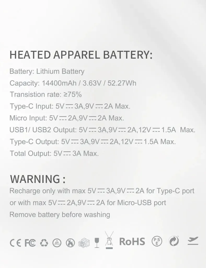 Extra iHood QC 3.0 14400mAh Battery, Long Warmth