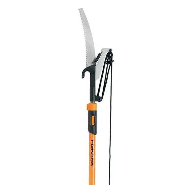 FISKARS 393951-1001 Pole Saw and Pruner, 1 in Dia Cutting Capacity, Steel Blade, 7 to 12 ft L Extension