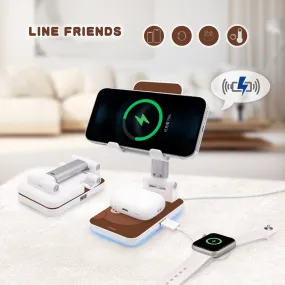 GARMMA Line Friends Wireless Charging Stand Phone AirPods Charger