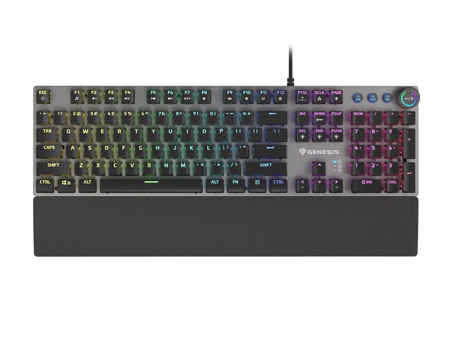 Genesis Thor 400 Rgb Keyboard Gaming Usb Qwerty Us International Black, Dark Grey