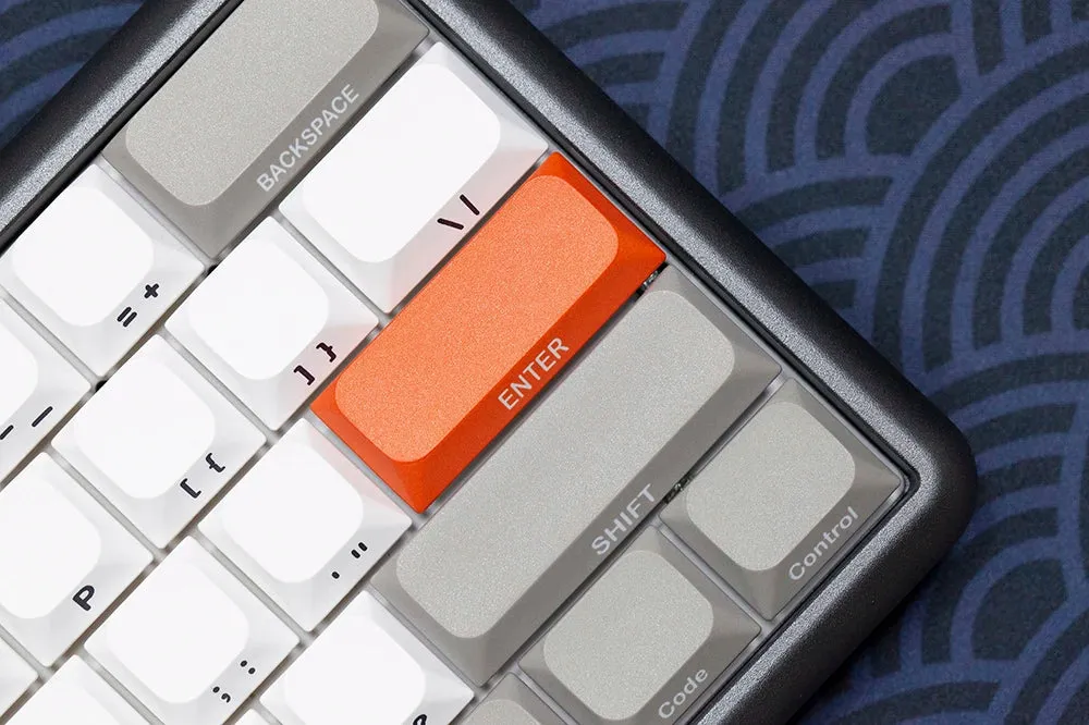 GKs Simple Style Keycap for Low Profile MX Stem Gaming Mechanical Keyboard Dye Subbed Keycap Side print font Grey Thin